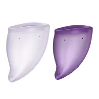 Набір менструальних чаш Fun Factory FUN CUP EXPLORE KIT, 2 шт, Multicolored Violet, об’єми 20 та 30 мл — Просмотреть изображение 2