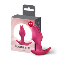 Анальна пробка Fun Factory BOOTIE FEM Raspberry, у вигляді бутона, діаметр 2,9 см, тонкий обмежувач — Переглянути зображення 6