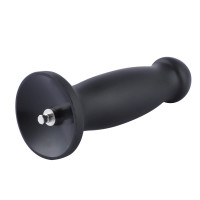 Силіконовий фалоімітатор для секс-машин Hismith 7.2&quot; Black Silicone Anal Dildo, система KlicLok — Переглянути зображення 8