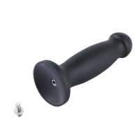 Силіконовий фалоімітатор для секс-машин Hismith 7.2&quot; Black Silicone Anal Dildo, система KlicLok — Переглянути зображення 9