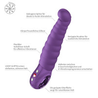 Вибратор точки G Fun Factory PATCHY PAUL Dark Violet, гибкий, 12 режимов — Просмотреть изображение 3