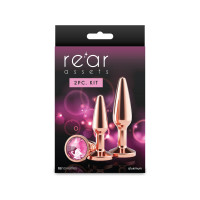 Набор анальных пробок NS Novelties Rear Assets - Tapered Trainer Kit - Rose Gold - Pink — Просмотреть изображение 3