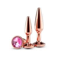 Набір анальних пробок NS Novelties Rear Assets - Tapered Trainer Kit - Rose Gold - Pink — Переглянути зображення 1
