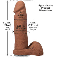 Фаллоимитатор Doc Johnson The Realistic Cock ULTRASKYN - 8 Inch with Balls Caramel — Просмотреть изображение 5