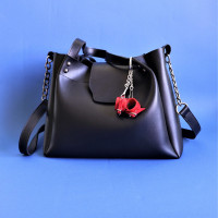 Брелок Наручники с пряжкой, красный