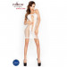 Бодістокінг Passion BS027 white, сукня-сітка на бретелях, дуже відверта