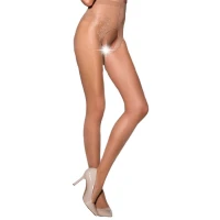 Еротичні колготки Passion TIOPEN 006 3/4 (30 den), beige, з вирізом, імітація трусиків — Переглянути зображення 1