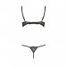 Комплект білизни Passion Exclusive VALERY SET OpenBra XXL/XXXL black, стрепи, трусики, відкритий ліф
