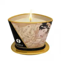 Масажна свічка Shunga Massage Candle – Vanilla Fetish (170 мл) з афродизіаками — Переглянути зображення 1