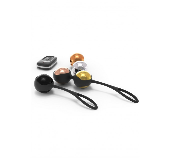 Набір вагінальних кульок Dorcel Training Balls, діам. 3,4 см, вага 20-117гр, є вібрація, пульт ДК