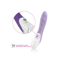 Мощный вибратор Mystim Sassy Simon Purple с двумя моторами и стимулирующим рельефом