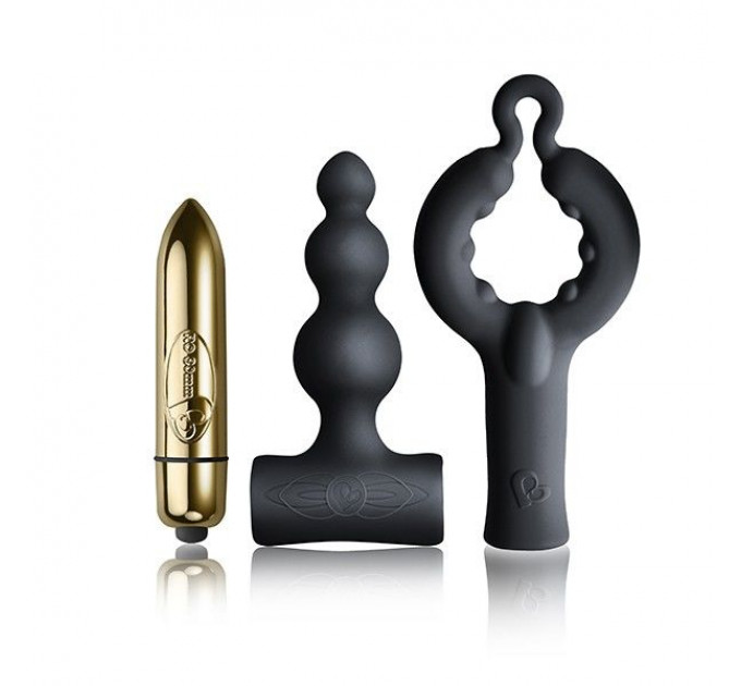 Вібронабір Rocks Off Silhouette – Be Mine: анальний стимулятор, ерекційне кільце та віброкуля