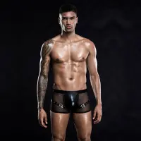Чоловічі еротичні сітчасті труси з ременями, One Size Black