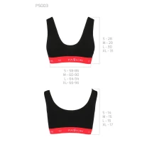 Спортивний топ на широких бретелях Passion PS003 TOP S, black — Просмотреть изображение 6