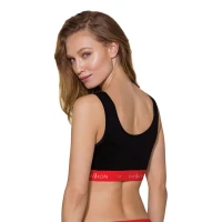 Спортивний топ на широких бретелях Passion PS003 TOP S, black — Просмотреть изображение 2