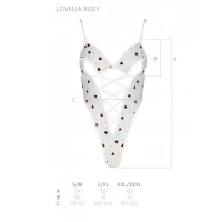 Еротичний боді з малюнком Passion LOVELIA BODY S/M, white — Переглянути зображення 7