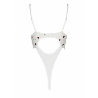 Еротичний боді з малюнком Passion LOVELIA BODY S/M, white — Переглянути зображення 6
