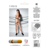 Тілесні колготки з доступом, контрастна подвійна резинка Passion TIOPEN 015 1/2 (20 den) beige — Переглянути зображення 6