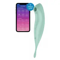 Смарт-вібратор для клітора з вакуумною стимуляцією Satisfyer Twirling Pro+ Mint — Просмотреть изображение 1