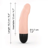 Вібратор Dorcel Real Vibration S Flesh 2.0, діаметр 3,7см, перезаряджається, для точки G — Переглянути зображення 4