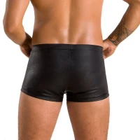 Чоловічі шкіряні боксери з клапаном Passion 050 SHORT PATRICK S/M Black — Переглянути зображення 2