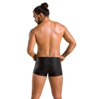 Чоловічі шкіряні боксери з клапаном Passion 050 SHORT PATRICK S/M Black — Переглянути зображення 4