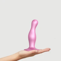 Насадка для страпона Strap-On-Me Dildo Plug Curvy Rose Dragee Metallic M — Просмотреть изображение 1