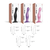 Насадка для страпона Strap-On-Me Dildo Plug Curvy Rose Dragee Metallic M — Просмотреть изображение 3