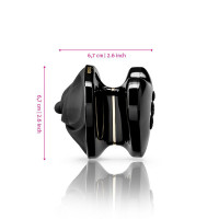 Вібратор для клітора з електростимуляцією Mystim Heart's Desire Black Edition