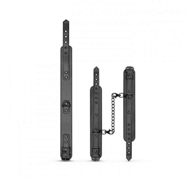 Наручники з нашийником Bedroom Fantasies: Collar & Wrist Cuffs, чорні