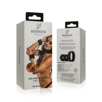 Наручники з нашийником Bedroom Fantasies: Collar &amp; Wrist Cuffs, чорні — Переглянути зображення 9