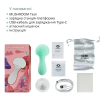 Вібромасажер Otouch MUSHROOM Teal, 7 режимів, функція нічника, технологія «старт-стоп» — Просмотреть изображение 10