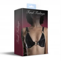 Ліф з натуральної шкіри Feral Feelings - Bikini Top Black — Переглянути зображення 4