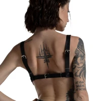 Ліф з натуральної шкіри Feral Feelings - Bikini Top Black — Переглянути зображення 3