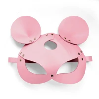 Шкіряна маска мишки Art of Sex - Mouse Mask, колір Рожевий — Переглянути зображення 3