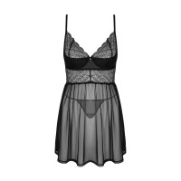 Еротичний комплект Obsessive Chemeris babydoll & thong XS/S, пеньюар та стрінги