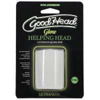 Мастурбатор Doc Johnson GoodHead Glow Helping Head, наскрізний, світиться в темряві