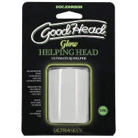 Мастурбатор Doc Johnson GoodHead Glow Helping Head, наскрізний, світиться в темряві — Переглянути зображення 5