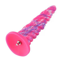 Фалоімітатор для секс-машин Hismith Awl Shape Silicone Dildo Monster Series, кріплення KlicLok