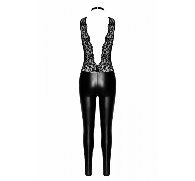 Комбінезон Noir Handmade F298 Libido, M, під латекс, мереживний верх, чокер, знімне намисто, доступ