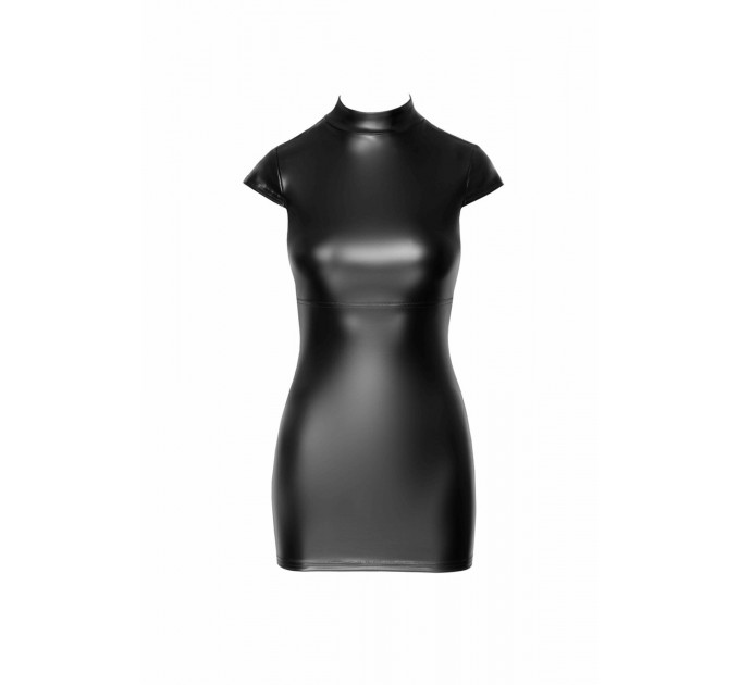 Сукня Noir Handmade F309 Fantasy, XXL, black, міні, під латекс, короткий рукав, шнурівка ззаду