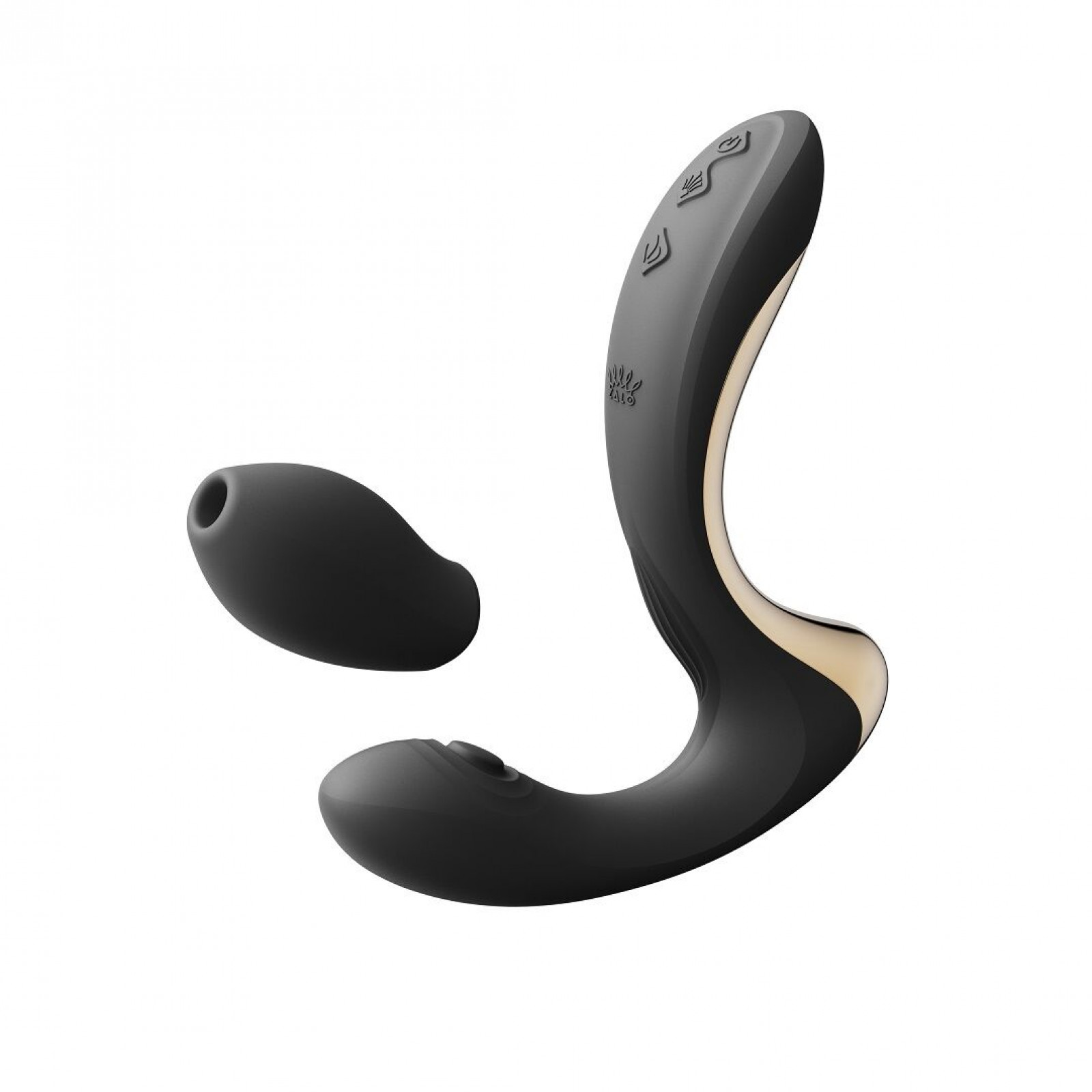Вибратор-пульсатор с вакуумной насадкой Zalo – Talis G-Spot PulseWave Vibrator Obsidian Black