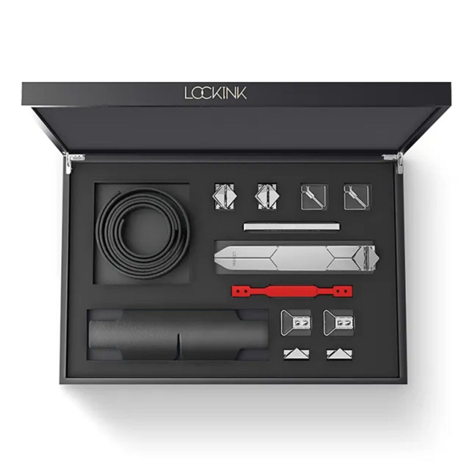 БДСМ-набір LOCKINK Teasing & Impact-Play Set, чорний, маска, кляп, затискачі для сосків, тиклер, шльопалка