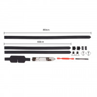 БДСМ-набір LOCKINK Teasing &amp; Impact-Play Set, чорний, маска, кляп, затискачі для сосків, тиклер, шльопалка — Переглянути зображення 7