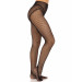 Стрип-колготки Leg Avenue Crotchless Net Tights with Heart Backseam, One Size, чорні, з доступом