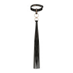 Нашийник с флогером Rosy Gold - Collar with Flogger - Black