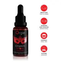 Збуджувальні краплі для клітора Orgie Orgasm Drops Kissable, 30 мл, тепло-холод, смак яблука — Переглянути зображення 3