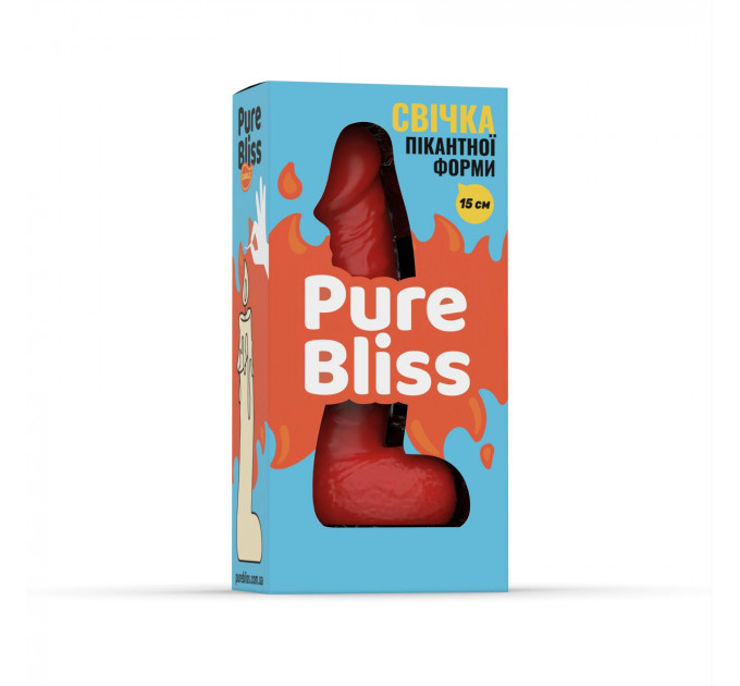 Свічка у вигляді члена Pure Bliss MINI Red 15 см