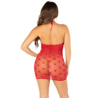Сорочка Leg Avenue Mini Heart Trimmmed Net Chemise One Size, Red