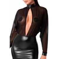 Сукня Noir Handmade F348 Powerwetlook and tulle dress - 4XL